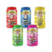 Warheads Sour Soda Pop 5 Pack Variety 12 oz. Cans