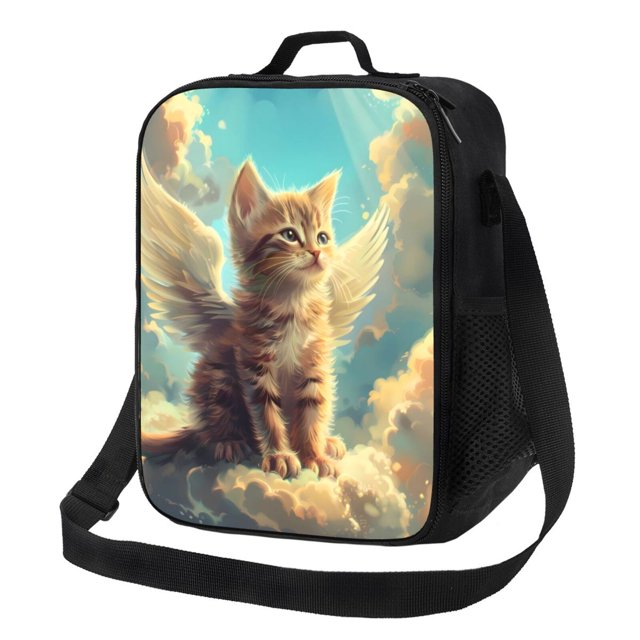 Balery Sunshine Cloud Cute Cat Caja de Almuerzo y Bolsa de Almuerzo para Hombres y Mujeres, Bolsa de Almuerzo Reutilizable con Gran Capacidad, Bolsa de Almuerzo Aislada