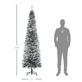 thumbnail image 6 of Christmas Trees HOMCOM 7.5' Tall Unlit Snow-Flocked Slim Artificial Christmas Tree with Realistic Branches and 738 Tips,Artificial Christmas Trees, 6 of 9