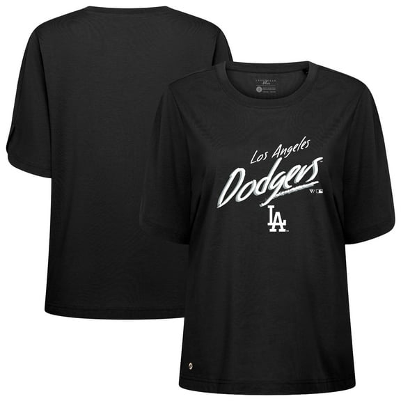Women's Levelwear Black Los Angeles Dodgers Bloom Sizzle T-Shirt