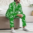 thumbnail image 7 of Fotbe Bamboo Pattern Long Sleeve Pajama Set for Men,Sleepwear Set,2-piece Loungewear Set,Soft PJs Comfy Nightwear with Pockets-X-Large, 7 of 7