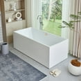 thumbnail image 6 of Vanity Art 59" Acrylic Freestanding Soaking Bathtub with Overflow and Pop-up Drain, 6 of 8