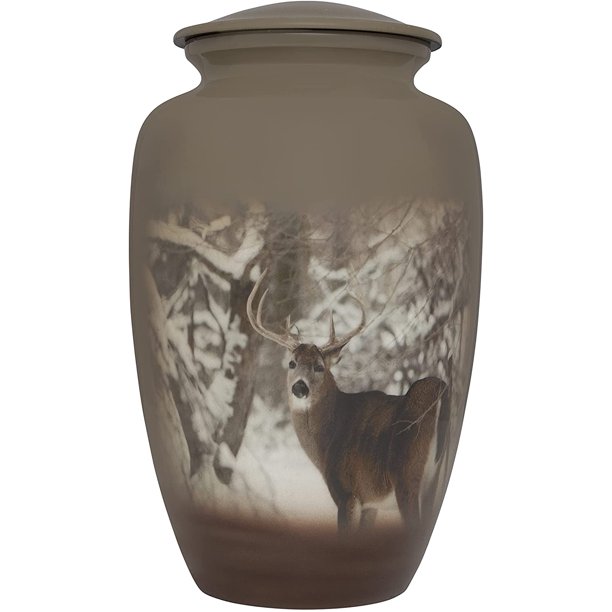 Deer Funeral Cremation Urn Cremation Urn for Human Ashes Hand Made