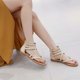 thumbnail image 4 of Sandalias planas romanas informales para mujer de verano Wmkox8yii  shjk1277, 4 of 9
