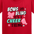 thumbnail image 4 of Inktastic Bows and Bling Its a Cheerleading Thing Youth T-Shirt, 4 of 5