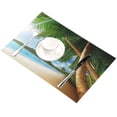 thumbnail image 3 of EREHome Palmier Tropical Set de Support de Plaque Set de 2, Tapis de Table de Plage d'Été 12x18 Pouces, 3 of 5