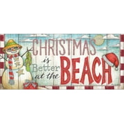 LPG Greetings Christmas at the Beach: Long Format with Glitter Box of 14 Tina Wenke Warm Weather Christmas Cards