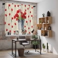 thumbnail image 5 of Red Tulip Flowers Kitchen Curtains 63 Inch Length, Spring Floral Vintage Drum Country Yellow Tiers Curtains for Living Room Berdoom, Light Filtering Drapes Window Treatment 2 Panels 42"Wx63"L, 5 of 8