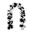 thumbnail image 3 of Fwttom Halloween Maple Leaf Garland, 69 inch Black Fall Garland Decorations for Home, Plastic Fall Leaves Garland for Thanksgiving Halloween Decorations Outdoor & Indoor, 3 of 7