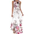 thumbnail image 1 of Generic Robes d'Été pour Femmes Tendance Imprimé Tournesol Col en V Robe Maxi Décontractée Sans Manches Robe de Plage avec Poches, 1 of 1