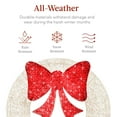 thumbnail image 6 of Best Choice Products 30in Pre-Lit Outdoor Christmas Wreath, LED Metal Holiday Decor w/ 100 Lights, Bow - White/Red, 6 of 8