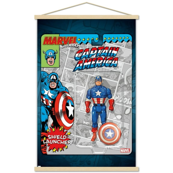 Marvel Toy Vault - Captain America Wall Poster with Magnetic Frame, 22.375" x 34"