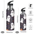 thumbnail image 2 of Yayeee 33oz Insulated Water Bottle Double Wall Stainless Steel with Flip Straw Lid, White Halloween Ghosts, 2 of 7