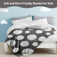 thumbnail image 6 of Volleyball Ball Throw Blanket Fun Super Soft Warm Boy Bed Blankets for Couch Bedroom Sofa Office Car, All Season Cozy Flannel Plush Blanket for Girls Boys Adults 30"x40", 6 of 8