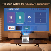 [900ANSI&Auto Focus] Magcubic 8K Support Native 1080P Full HD Projector, Auto Keystone Movie Projector with WiFi 6 & BT 5.4, Android 14 with Built-in Apps, Smart Projector for Home Theater HY350MAX