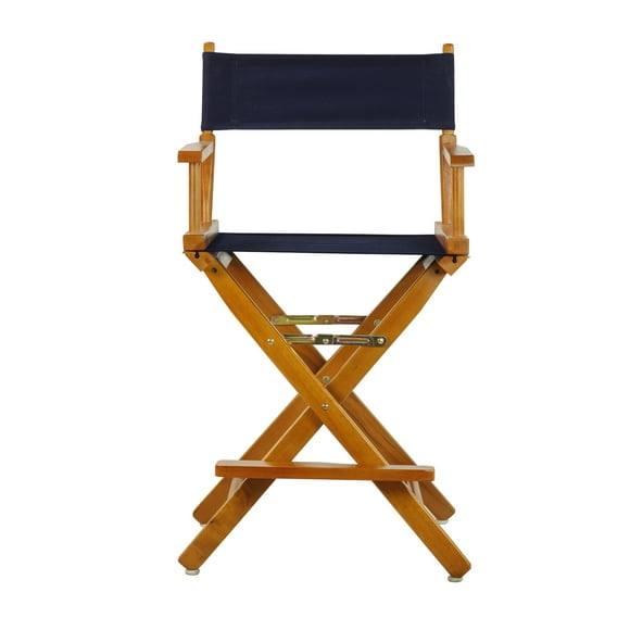 Casual Home 24" Director's Chair Honey Oak Frame-Navy Blue Canvas