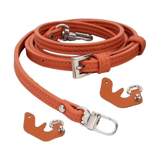 Correa para bolso de mano, correa de PU para bolso de hombro sin hebilla perforada, ajustable Naranja
