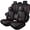 black and red edge, variant on Car Seat Cover for Subaru Forester L 1998, Black Car Seat Covers, PU Leather, 5 Piece Full Set, With a Headrest and Lumbar Support, Waterproof, Beautify the Interior of Old Cars