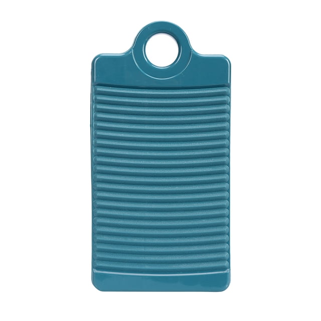 Premium Thickened PP Mini Washboard, Green Non-Slip Handheld Laundry Scrubber with Bottom Card Slot & Wavy Stripes, Space-Saving Hanging Design for Efficient Cleaning of Underwear, Socks, Towels &