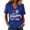 Blue #31, variant on Women's 250 Anniversary Usa T Shirt 4th Of July V Neck Shirts 1776 2026 Short Sleeve Red Blue and White Tops Patriotic Stars and Stripes Loose Fit Tees Red S