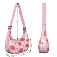 thumbnail image 4 of Crescent Bag for Commuter Office Workers Tote Bags with Adjustable Strap Strawberry Cute, 4 of 5