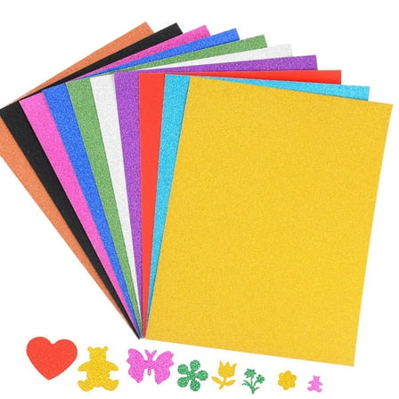 FOLOYORI A4 Golden Glitter Cardstock 30Pcs Shiny Cardstock for Scrapbooking and School Projects Diy Material
