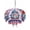 Pink, Blue, Red, White, variant on Outdoor Tablecloth with Umbrella Hole for Patio/Picnic/Party/Camping, 4th of July Waterproof Table Cloth Round Cover Washable, USA Flag Gnomes Independence Day Rustic (Dia 60")