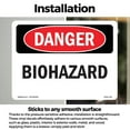 thumbnail image 3 of Biohazard OSHA Danger Vinyl Decal Label 24 Inch x 18 Inch - 5 Pack, 3 of 6