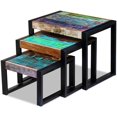 thumbnail image 5 of vidaXL Tables Gigognes Trois Pièces Bois Massif Recyclé, 5 of 5