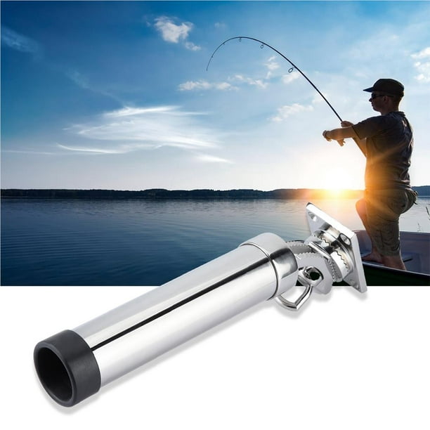 Electronicheart Stainless Steel 360 Degrees Rotation Boat Fishing Marine Boat Fishing Rod Fishing Rod Rack Holder Rack Support Accessory