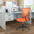thumbnail image 2 of YRLLENSDAN Mesh Office Chair with Wheels Conference Room Chair Mesh Computer Chair for Adults 250lb Rolling Desk Chair with Arms Study Chair Adjustable Height,Orange, 2 of 8
