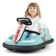 thumbnail image 1 of Costway Auto Tamponneuse Électrique 6 V pour Enfants avec Rotation à 360° Moteurs Doubles 2 Vitesses Vert, 1 of 10