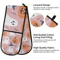 thumbnail image 2 of Yayeee Double Oven Mitt Kitchen Heat Resistant Baking 35" x7" Quilted Glove, Cartoon Halloween Ghosts, 2 of 6