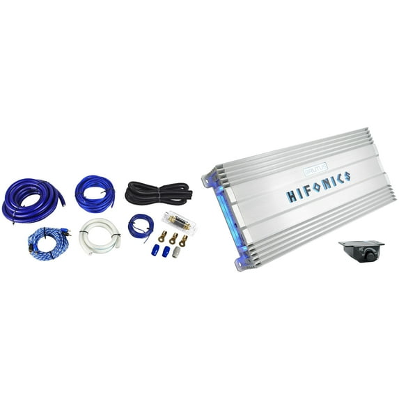 Hifonics BG-4000.1D Brutus 4000 Watt @ 1 Ohm Mono Car Amplifier+Remote+Amp Kit