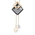 thumbnail image 1 of Collier Long Pendentif pour Femmes Chaîne de Chandail Collier Ras du Cou Réglable Bijoux Élégants Accessoires Habillé Collocation Soirée d'Hiver Mariage, 1 of 8