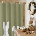 thumbnail image 6 of Easter Shower Curtain Easter Bunny Butt Shower Curtains for Bathroom Decor, Waterproof Polyester Shower Curtain Set with Hooks, Extra Long 72" x 96" Rabbit Sage Green, 6 of 9