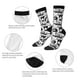 thumbnail image 4 of Balery Black White Halloween Calcetas Largas con Estampado para Hombre y Mujer – Suaves y Transpirables, Talla Única (US 5-11), 4 of 6