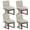 Walnut, variant on Costway 2PCS Wooden Dining Chairs Modern Farmhouse Fabric Upholstered Kitchen Chairs Beige + Gray