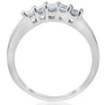 thumbnail image 4 of Pompeii 1/2ct Princess Cut Diamond Curved Wedding Ring Enhancer 14K White Gold (G/H,I1-I2), 4 of 4