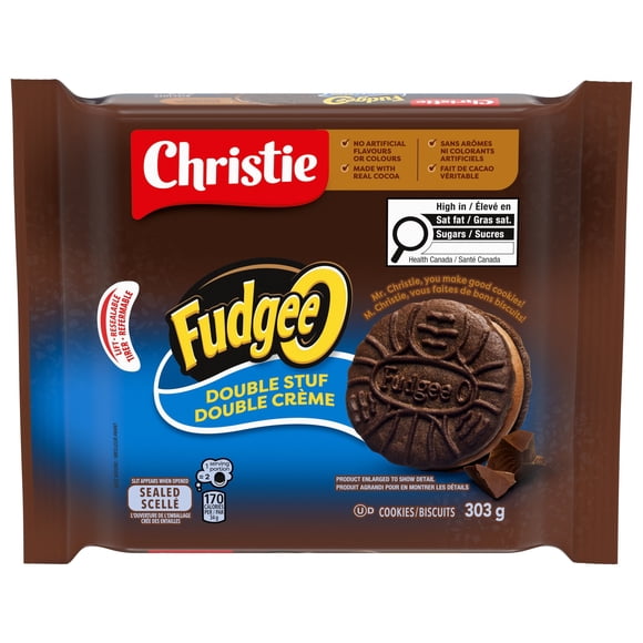 Fudgee-O Double Stuf Crème Filled Sandwich Cookies
