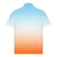 thumbnail image 5 of COSFO Gradient Shirts for Men Casual Short Sleeve Collared Pullover Loose Button Men T Shirts, 5 of 6