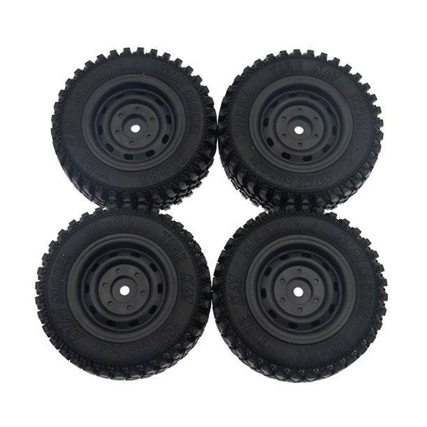 4 Uds. De llanta de Metal con neumático de goma para coche teledirigido 1/12 Mn86k Mn86ks Mn86