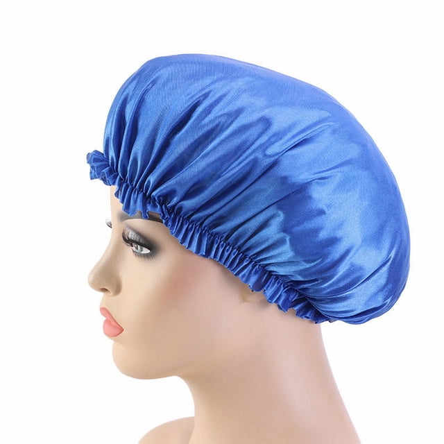 Bonnet Rond en Dentelle Imitation Soie pour Soins Cap de Sommeil Bonnet de Chimiothérapie Bonnet de Beauté et de Coiffure Très Grand Réversible Ajustable Bonnet en Satin Sommeil Cheveux Bouclés Naturels