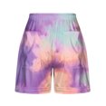 thumbnail image 4 of biudgviw Summer Shorts for Women Tie Dye Drawstring High Waisted Casual Shorts Boho Beach Vacation Shorts with Pockets, 4 of 5