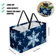 thumbnail image 2 of Snowflake Large Foldable Oxford Cloth Grocery Baskets - Multipurpose Storage Basket and Decorative Box, 2 of 7