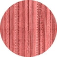 thumbnail image 1 of Ahgly Company Indoor Round Abstract Red Modern Area Rugs, 6' Round, 1 of 4