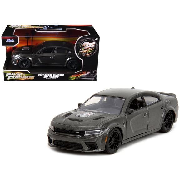 2021 Dodge Charger SRT Hellcat Gray Metallic "Fast X" (2023) Movie "Fast & Furious" Series 1/32 Diecast Model Car by Jada