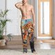 thumbnail image 2 of Fotbe Colorful Plant Tiger Pantalones de Pijama para Hombre, Pantalones de Dormir, Pantalones de Casa con Cintura Ajustable y Bolsillos-Medium, 2 of 6