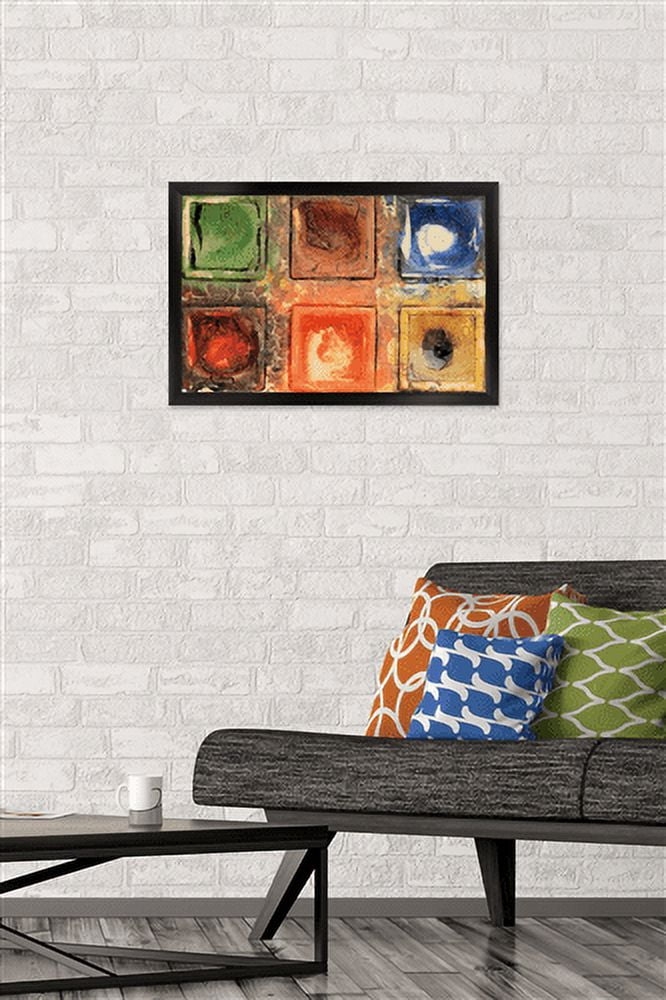 Tom Quartermaine - Lovely Old Paints Wall Poster, 14.725" x 22.375", Framed
