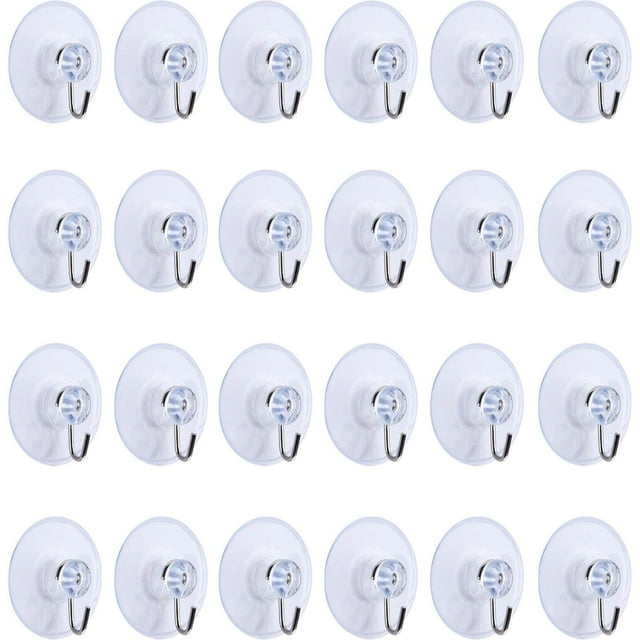 24 piezas de ganchos con ventosa de 45 mm, ganchos de pared para el hogar, la cocina, el baño, la pared, la ventana, las toallas, las batas, los ganchos para uso general